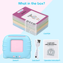 Load image into Gallery viewer, Early Education Flash Card Machine Cat Shape Kid Learning Talking Toy 224 Cards Montessori Educational Audio Book Toy Russian Thai Spanish