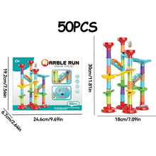 Load image into Gallery viewer, DIY Construction Marble Run Race Track Building Blocks Kids 3D Maze Ball Roll Toys Children Christmas Gift 50/93/109/113/133/232pcs Set
