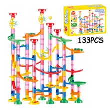 Load image into Gallery viewer, DIY Construction Marble Run Race Track Building Blocks Kids 3D Maze Ball Roll Toys Children Christmas Gift 50/93/109/113/133/232pcs Set
