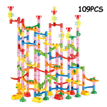 Load image into Gallery viewer, DIY Construction Marble Run Race Track Building Blocks Kids 3D Maze Ball Roll Toys Children Christmas Gift 50/93/109/113/133/232pcs Set