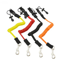 Load image into Gallery viewer, Kayak Accessories Elastic Adjustable Kayak Paddle Leash With Safety Hook Fishing Rod Pole Coiled Lanyard Cord Tie Rope Rowing