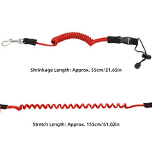 Load image into Gallery viewer, Kayak Accessories Elastic Adjustable Kayak Paddle Leash With Safety Hook Fishing Rod Pole Coiled Lanyard Cord Tie Rope Rowing
