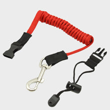 Load image into Gallery viewer, Kayak Accessories Elastic Adjustable Kayak Paddle Leash With Safety Hook Fishing Rod Pole Coiled Lanyard Cord Tie Rope Rowing