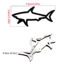 Load image into Gallery viewer, Car Sticker 3D Metal Hollow Fish Shark Automobiles Emblem Badge Decals Motorcycle Computer Fuel Cap Accessories Decals