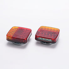Load image into Gallery viewer, Wireless Magnetic Truck Taillights Rechargeable Reflective Lens Brake Lights LED Rear Tail Turn Signal Lamp for Caravans Campers Lorry RV