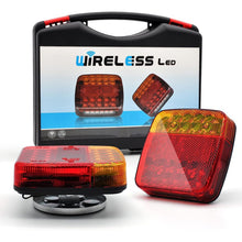Load image into Gallery viewer, Wireless Magnetic Truck Taillights Rechargeable Reflective Lens Brake Lights LED Rear Tail Turn Signal Lamp for Caravans Campers Lorry RV