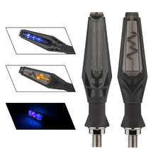 Load image into Gallery viewer, 2Pcs Motorcycle Turn Signal Light Double-side Beat Electrocardiogram Water Flowing Signal Lamp Indicators Amber Blinkers Motorbike Lamp