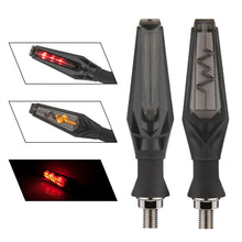 Load image into Gallery viewer, 2Pcs Motorcycle Turn Signal Light Double-side Beat Electrocardiogram Water Flowing Signal Lamp Indicators Amber Blinkers Motorbike Lamp