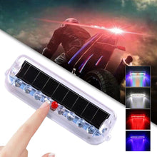 Load image into Gallery viewer, Mortorcycle Solar Power LED Strobe Light Warning Light Anti-rear Night Ride Tail Light for Motorcycle Car Electric Vehicle Bicycle