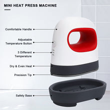 Load image into Gallery viewer, Mini Heat Press Machine TShirt Printing Easy Heating Transfer Press LronMachines for Blanket Leather Portable DIY Home Business