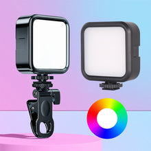 Load image into Gallery viewer, Mini RGB Hot Boot Fill Light Live Photography LED Portable Atmosphere Beauty Mobile Camera Pocket Adjustable