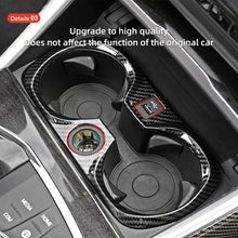 Load image into Gallery viewer, Car Gear Shift Water Cup Holder Panel Cover Sticker Auto Carbon Fiber For BMW 3 Series G20 G28 325li 2020-2024