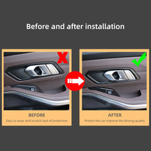 Load image into Gallery viewer, 4Pcs Car Interior Door Handle Bowl Cover Trim Frame Look Stickers for BMW 3 Series G20 G21 G28 318i 320i 325i 330i 340i 2019 2020 2021 Accessories