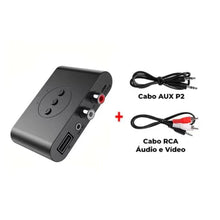 Load image into Gallery viewer, Car Audio Receiver 3.5mm AUX Jack U Disk NFC RCA Stereo Music Wireless Adapter Bluetooth 5.2 with Mic for Speaker