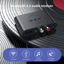 Load image into Gallery viewer, Car Audio Receiver 3.5mm AUX Jack U Disk NFC RCA Stereo Music Wireless Adapter Bluetooth 5.2 with Mic for Speaker