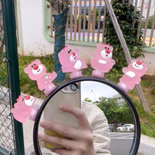 Load image into Gallery viewer, Cartoon Motorcycle Handlebar Luminous Strawberry Bear Helmet Decoration Bike Electric Ornaments Riding Equipment Accessories