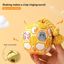 Load image into Gallery viewer, Dog Interactive Tug Ball Toy for Aggressive Chewers Training Decompress Bite Resistant Plush Handle Dog Toys with Bells Pet Supplies