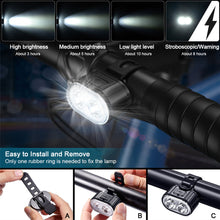 Load image into Gallery viewer, Cycling Bicycle Front Rear Light Set Taillight Headlight Bicycle Lights MTB Waterproof Safety Warning Light LED USB Rechargeable