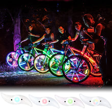 Load image into Gallery viewer, 3 Lighting Mode LED Bicycle Wheel Spoke Light with Battery Waterproof Color Bike Safety Warning Light Cycling Light Bicycle Accessories