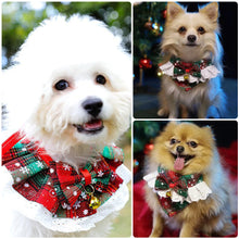 Load image into Gallery viewer, Pet Neckerchief Pet Saliva Towel Triangle Scarf Cat Collar Pet Bibs Scarf Washable Christmas Pet Scarves Gift Xmas Decor Santa Claus Print For Dogs