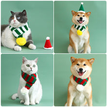 Load image into Gallery viewer, Christmas Pet Cat Dog Hat Puppy Xmas Holiday Costume Caps Bibs Christmas Pet Winter Clothing Party Photo Props