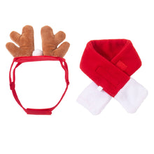Load image into Gallery viewer, Cute Pet Christmas Cosplay Suit For Dogs Cats Clothes Cute Costumes Santa Hat Scarf Dressing Up Christmas Party Costume Suit