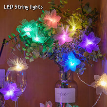 Load image into Gallery viewer, LED Flower Fiber Optic Fairy Lights Garland Battery Operated Twinkle String Light Copper Wire Lighting Wedding Christmas Decoration