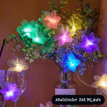 Load image into Gallery viewer, LED Flower Fiber Optic Fairy Lights Garland Battery Operated Twinkle String Light Copper Wire Lighting Wedding Christmas Decoration