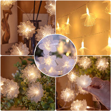 Load image into Gallery viewer, LED Flower Fiber Optic Fairy Lights Garland Battery Operated Twinkle String Light Copper Wire Lighting Wedding Christmas Decoration