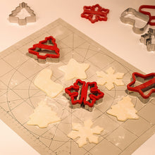Load image into Gallery viewer, Christmas Cookie Cutters Stamp Xmas Tree Snowflake Pattern Biscuit Embosser Mould Cake Fondant Baking Decorating Tool