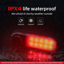 Load image into Gallery viewer, USB Rechargeable Bike Rear Tail Light Red LED Bright Taillights Fit On Any Bicycle/Helmet Bicycle Warning Taillights For Cycling Safety
