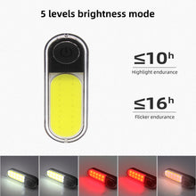 Load image into Gallery viewer, USB Rechargeable Bike Rear Tail Light Red LED Bright Taillights Fit On Any Bicycle/Helmet Bicycle Warning Taillights For Cycling Safety