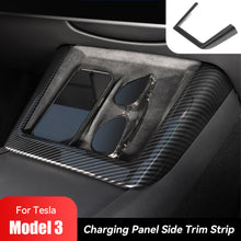 Load image into Gallery viewer, Car Interior Wireless Charging Panel Side Trim Cover Strip Decoration Accessories For Tesla Model 3 Highland 2024