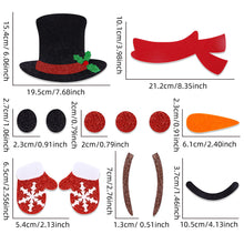 Load image into Gallery viewer, Christmas Decorations Non Woven Door Sticker Shop Window Glass Sticker Home Decoration Snowman Door Sticker