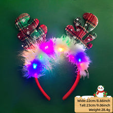 Load image into Gallery viewer, Christmas Headbands LED Reindeer Christmas Headbands Xmas Antler Headbands For Kids Women Christmas Party Supplies Costume Decoration