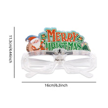 Load image into Gallery viewer, New Year Cartoon Christmas Glowing Glasses LED Light Up Santa Glasses Adult Kids Xmas Party Gifts Festival Home Decor