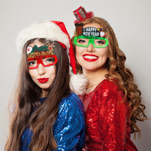 Load image into Gallery viewer, New Year Cartoon Christmas Glowing Glasses LED Light Up Santa Glasses Adult Kids Xmas Party Gifts Festival Home Decor