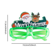 Load image into Gallery viewer, New Year Cartoon Christmas Glowing Glasses LED Light Up Santa Glasses Adult Kids Xmas Party Gifts Festival Home Decor