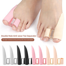 Load image into Gallery viewer, SEBS Side Wear-resistant Double Hole Toe Separator Thumb Valgus Corrector Washable Reusable Big Foot Bone Overlap Toe Separator