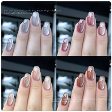 Load image into Gallery viewer, Nail Glitter Powder Universal Porcelain White Cat Eye Powder Versatile Fine Powder Nail Art Decoration Manicure Accessory