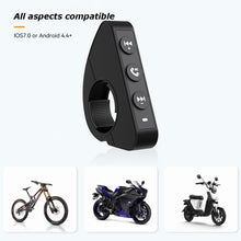 Load image into Gallery viewer, Bluetooth 5.3 Motorcycle Handlebars Remote Control Wireless Remote Button Helmet Earphone Motorcycle/Bike Handlebar Media Controller