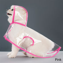 Load image into Gallery viewer, Pet Dog Raincoat Waterproof Pet Clothes Hooded Rain Jacket for Small Medium Dogs Transparent Plastic Puppy Rain Poncho Rainwear