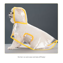 Load image into Gallery viewer, Pet Dog Raincoat Waterproof Pet Clothes Hooded Rain Jacket for Small Medium Dogs Transparent Plastic Puppy Rain Poncho Rainwear