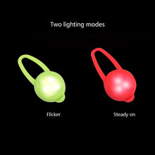 Load image into Gallery viewer, Pet Night Walking Warning Light Pendant Dog Puppy Led Silicone Glowing Collar Safety Flashing Pendant Outdoor Hiking Backpack Bag Lights