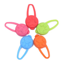 Load image into Gallery viewer, Pet Night Walking Warning Light Pendant Dog Puppy Led Silicone Glowing Collar Safety Flashing Pendant Outdoor Hiking Backpack Bag Lights