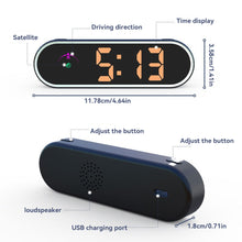Load image into Gallery viewer, Car HUD GPS Display Digital Speedometer Time Clock Display Over-speed Alarm KMH MPH Switch Electronic Dog with Colorful LED Display