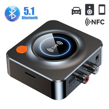 Load image into Gallery viewer, Car NFC Stereo AUX 3.5mm NFC Bluetooth 5.1 Receiver RCA Optical Bluetooth Audio Wireless Adapter TV Wireless
