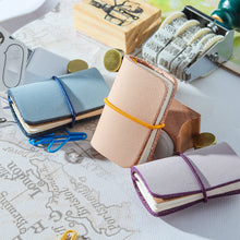 Load image into Gallery viewer, Tiny Genuine Leather Notebook Pocketbook Sketchbook Mini Vintage Retro Cute Kawaii Portable Daily Planner Organizer Travel Supplies