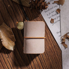 Load image into Gallery viewer, Tiny Genuine Leather Notebook Pocketbook Sketchbook Mini Vintage Retro Cute Kawaii Portable Daily Planner Organizer Travel Supplies