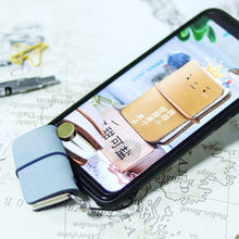 Load image into Gallery viewer, Tiny Genuine Leather Notebook Pocketbook Sketchbook Mini Vintage Retro Cute Kawaii Portable Daily Planner Organizer Travel Supplies